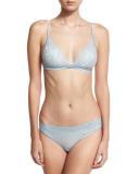 Airy Blooms Soft Triangle Bra, Light Blue