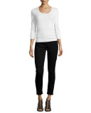Riche Touche Skinny Ankle Jeans, Black Noir