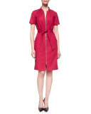 Hathaway Belted Zip-Front Dress