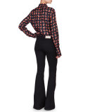 Five-Pocket Flared-Leg Jeans, Black