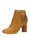 Surrey Suede Fringe Bootie, Camel