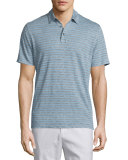 Feeder-Stripe Short-Sleeve Polo Shirt