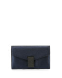 Mini Envelope Crossbody with Monili Closure, Blue