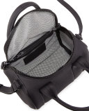 Mini Rockie Matte Leather Satchel Bag, Black