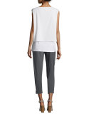 Sleeveless Scoop-Neck Lightweight Jersey Tank