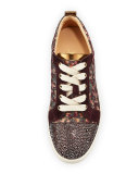 Gondola Strass Low-Top Sneaker, Burgundy