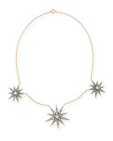 14K Triple-Star Diamond Necklace