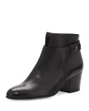 Harriet Leather Ankle Boot, Black