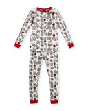 Love to Give Floral Pajama Set, Black/White, Size 2T-8