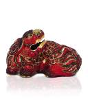 Ming Foo Dog Minaudiere, Crimson Red