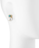 Aura South Sea Pearl & Turquoise Earrings