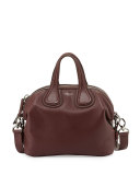 Nightingale Small Waxy Leather Satchel Bag, Red