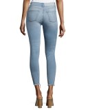 Farrow Instaslim High-Rise Skinny Ankle Jeans with Raw Hem, Trophy