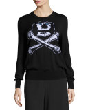 Dog & Bones Intarsia Cashmere Sweater, Black
