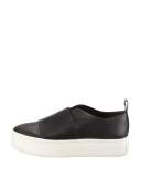 Wallace Leather Platform Skate Sneaker, Black