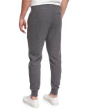 Racking Thermal-Stitch Drawstring Sweatpants, Heather Carbon