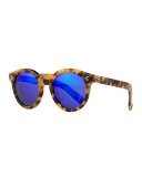 Leonard II Round Sunglasses, Brown