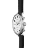 43mm Canfield Chronograph Watch, Black/White