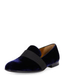 Baluan Velvet Loafer, Navy