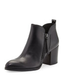 Edyn Pointed-Toe Leather Pump, Black