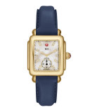 16mm Leather Strap, Navy