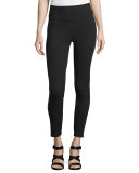 Ponte Velvet Leggings, Very Black