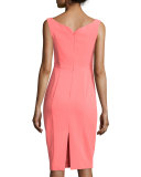 Sleeveless Sweetheart-Neck Sheath Dress, Fiji