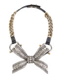 Crystal Bow Chain Necklace