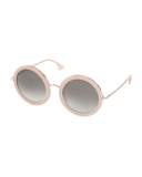 Beverly Round Sunglasses, Blush