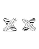 X Earrings with Diamonds