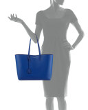 Large Shopping Tote Bag, Cobalt/Black