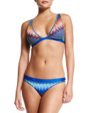 Zigzag-Print Underwire Bikini Set, Multi