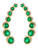 18k Yellow Gold & Emerald Climber Earrings