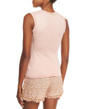 Scoop-Neck Star-Stitch Tank