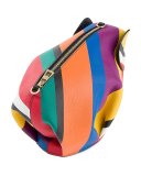 Striped Leather Elephant Mini Bag
