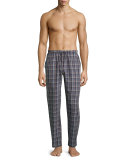Paolo Flannel Lounge Pants, Toffee Check
