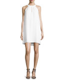 Tristyn Sleeveless Keyhole Dress, White