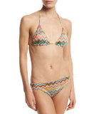 Zigzag Two-Piece String Bikini, Multicolor