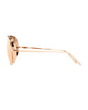 Titanium Aviator Sunglasses, Rose Gold