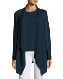 Piqué-Knit Cashmere Cardigan