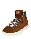 Avyd Suede Hybrid Hiker-Sneaker, Tobacco Brown