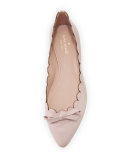eleni flex scalloped ballerina flat, pale pink