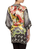 Sakura Printed Open Lounge Jacket
