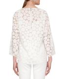 Transparent Punto Dot Top, Cream
