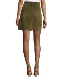 The Suede Naval Skirt, Green