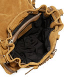 Mini Marti Nubuck Backpack, Nut/Nickel