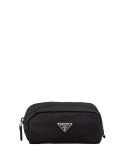 Nylon Small Rectangle Cosmetics Case, Black (Nero)