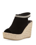 Ali Wedge Espadrille Sandal, Black