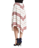Watson Striped A-Line Skirt, Multi Colors