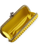 Knot Satin Elongated Minaudiere, Ancient Gold